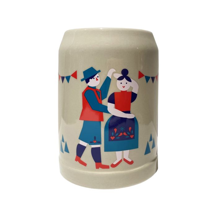 Design Bierkrug  "DER BIERKRUG"  grau halber Liter