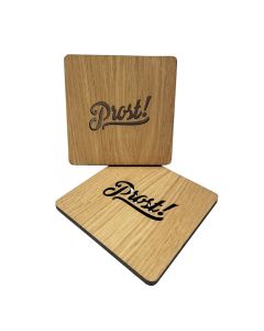 Holz Untersetzer Coaster PROST  2ER SET