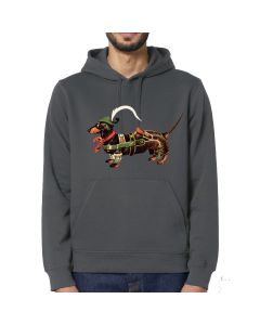 DACKEL Kapuzensweatshirt unisex anthrazit