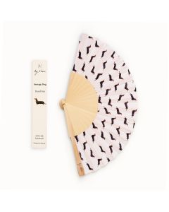 Handfächer SAUSAGE DOG   mit DACKEL Design