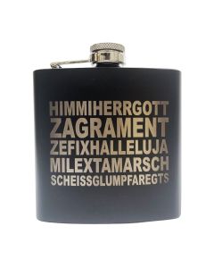 Edelstahl Flachmann HIMMIHERRGOTT ZEFIX 