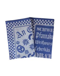 geschirrtuch set 100%Baumwolle blau-weiss