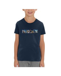MÜNCHEN COLLAGE Kinder T-Shirt NAVY