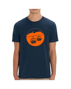 herren t-shirt navy mit druck gondel