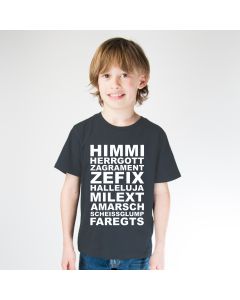 kinder t-shirt himmiherrgott dunkelgrau