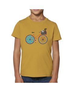 Bayrisches RADL Kinder T-Shirt ockergelb unisex