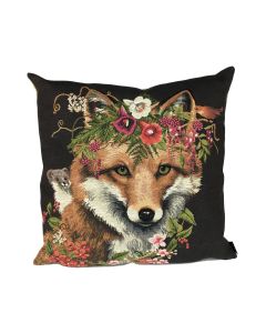 fuchs kissen braun gewebt vorne