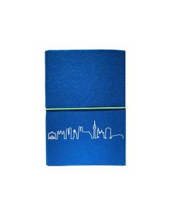 Notizbuch SKYLINE MÜNCHEN mit Filzeinband