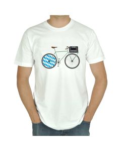 herren t-shirt weiss mit druck fahrrad