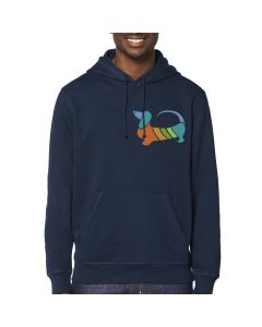 RAINBOW WASTL unisex Kapuzen Sweatshirt Hoodie dunkelblau