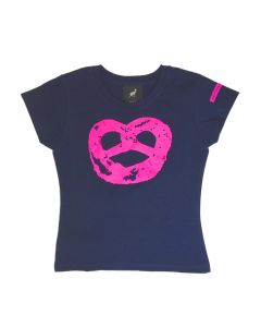 kinder mädchen t-shirt navy mit aufdruck breze 