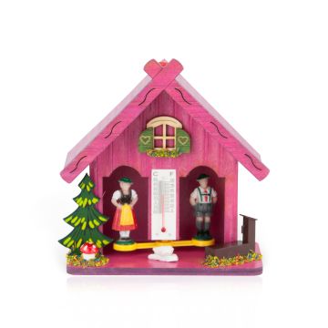 wetterhaus pink mit bayrischen Figuren