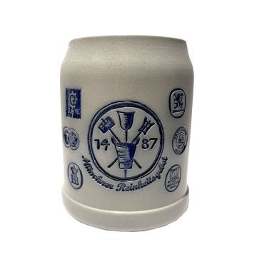 Bierkrug salzglasiert MÜNCHNER REINHEITSGEBOT  halber Liter 