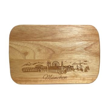 MÜNCHNER SKYLINE Holz Brotzeit Brettchen 