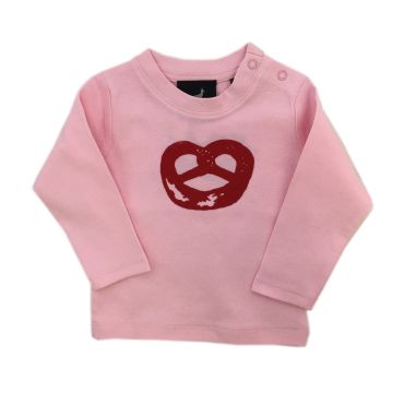 baby t-shirt langarm rosa mit aufdruck breze