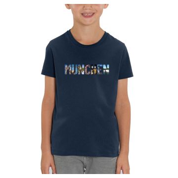 MÜNCHEN COLLAGE Kinder T-Shirt navy unisex