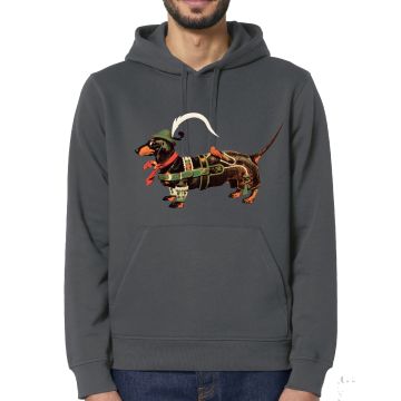 DACKEL Kapuzensweatshirt unisex anthrazit