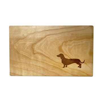 DACKEL  Massives Kirschholz Schneidebrett  