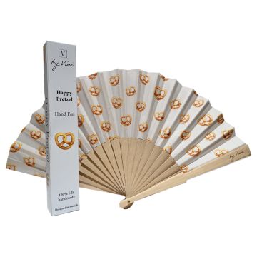 Handfächer HAPPY PRETZEL  mit Brezen Design