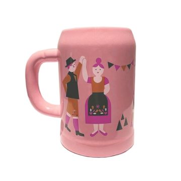 Design Bierkrug  BIERKRÜGIN pink halber Liter