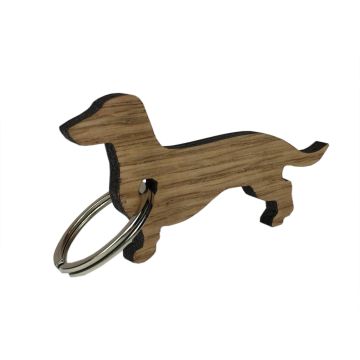 holz schlüsselanhänger dackel