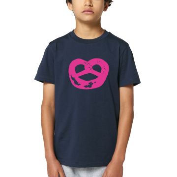 BREZE Kinder unisex T- Shirt navy / pink