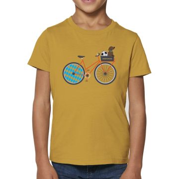 Bayrisches RADL Kinder T-Shirt ockergelb unisex