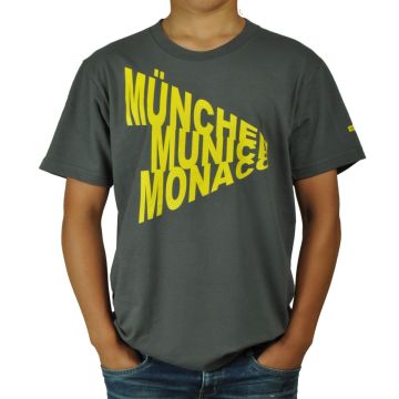herren t-shirt grau mit aufdruck münchen, munich, monaco