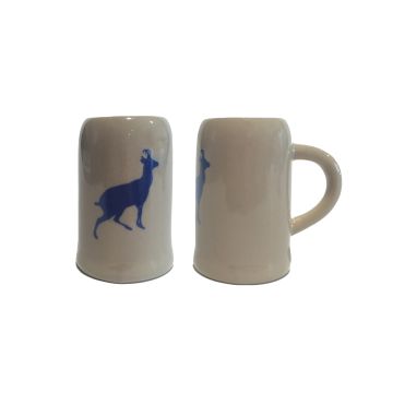 Stamperl aus Keramik mit aufdruck gams