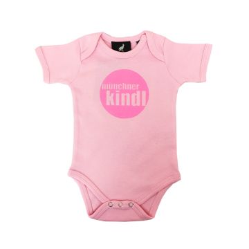 Baby Strampelanzug kurzarm MÜNCHNER KINDL rosa