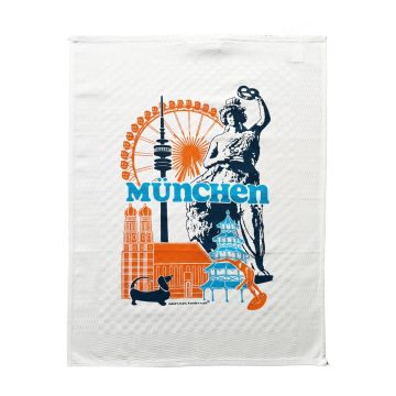 BEST OF MUNICH  Geschirrtuch weiss  / multicolor