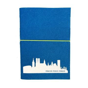 Notizbuch SKYLINE MÜNCHEN mit Filzeinband