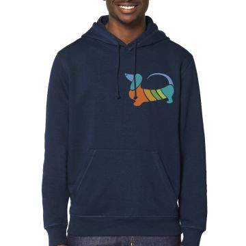RAINBOW WASTL unisex Kapuzen Sweatshirt Hoodie dunkelblau