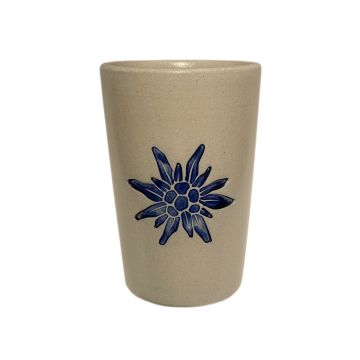 Salzglasierter TRINKBECHER EDELWEISS 