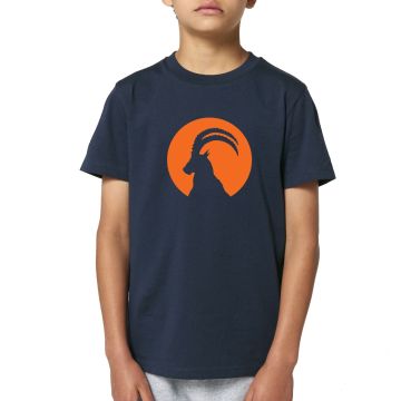 STEINBOCK IM MOND Kinder T-Shirt  navy unisex