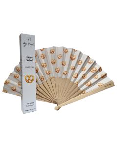Handfächer HAPPY PRETZEL  mit Brezen Design